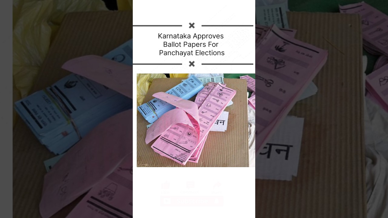 Karnataka to Hold Panchayat Elections Using Ballot Paper 🗳️