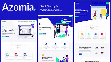 Azomia – Responsive Bootstrap 4 SaaS, Startup & WebApp Multi-purpose Template | Themeforest Website