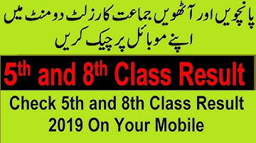 BISE 5th Class Result 2019 | BISE 8th Class Result 2019 | Check Online