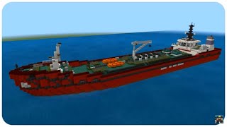 Minecraft: How to Build a Tanker Ship in Minecraft (DWT800) | Minecraft Tanker Ship Tutorial