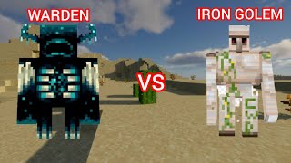 BATTLE WARDEN VS IRON GOLEM #minecraft