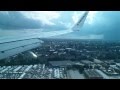 Landing at Birmingham BHX Airport Thunderstorm on approach