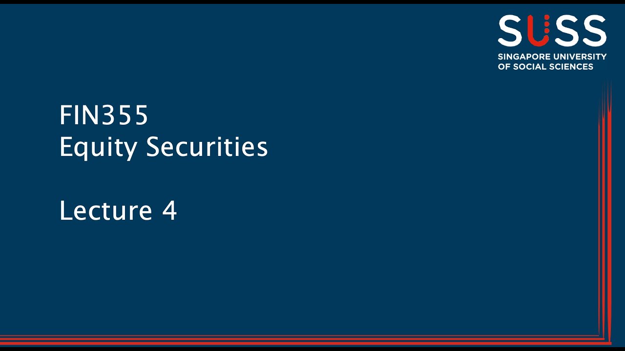 CFA Level 1 - Equity Valuation (Lesson 4) - YouTube