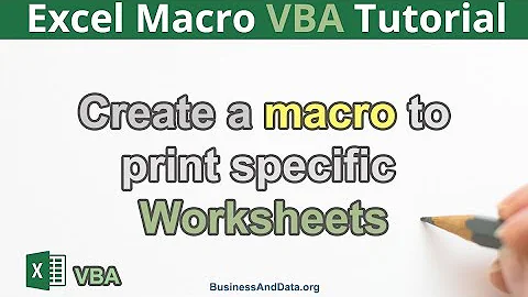 Create a Macro to Print Specific Worksheets | Excel VBA Tutorial