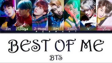 BTS (방탄소년단) - BEST OF ME Lyrics Sub español + Eng + Rom + Han [Color Coded Lyrics]