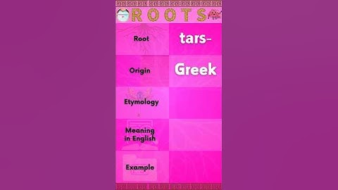 #tars #latin #greek #rootwords #Tutorescue #onlinetutor #edeyucate