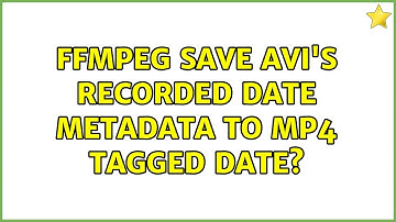 FFMPEG save AVI