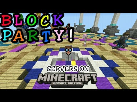 Minecraft PE Server, BLOCK PARTY!!! - YouTube