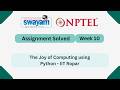 Python Computing Week 10 | NPTEL Answers 2026
