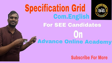 Specification Grid Of Com. English 