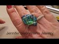 Wire weave ring with glass stone tutorial