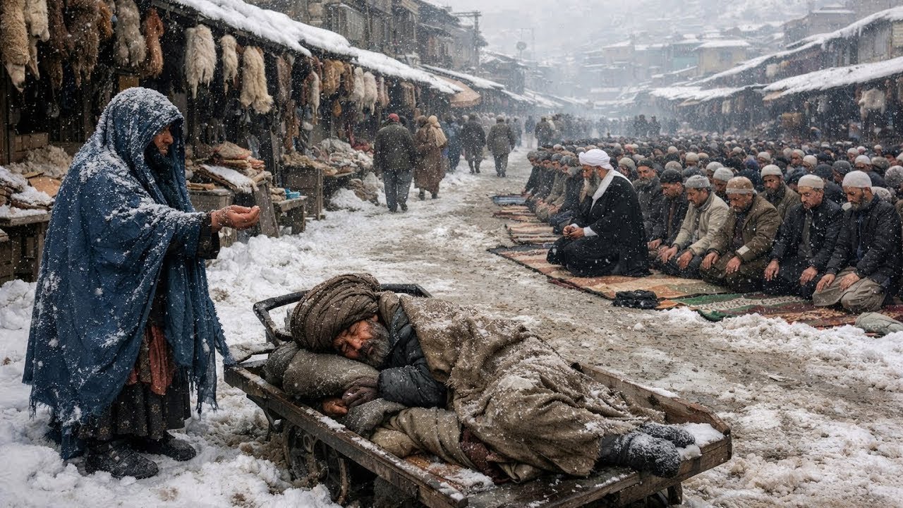 Heavy snowfall in kabul city| walking tour 4k