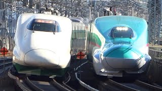 2022 日本全国新幹線 迫力の高速通過映像 並走,離合,ALFA-X連発! 計104本! Japan's Shinkansen Bullet train high-speed passing