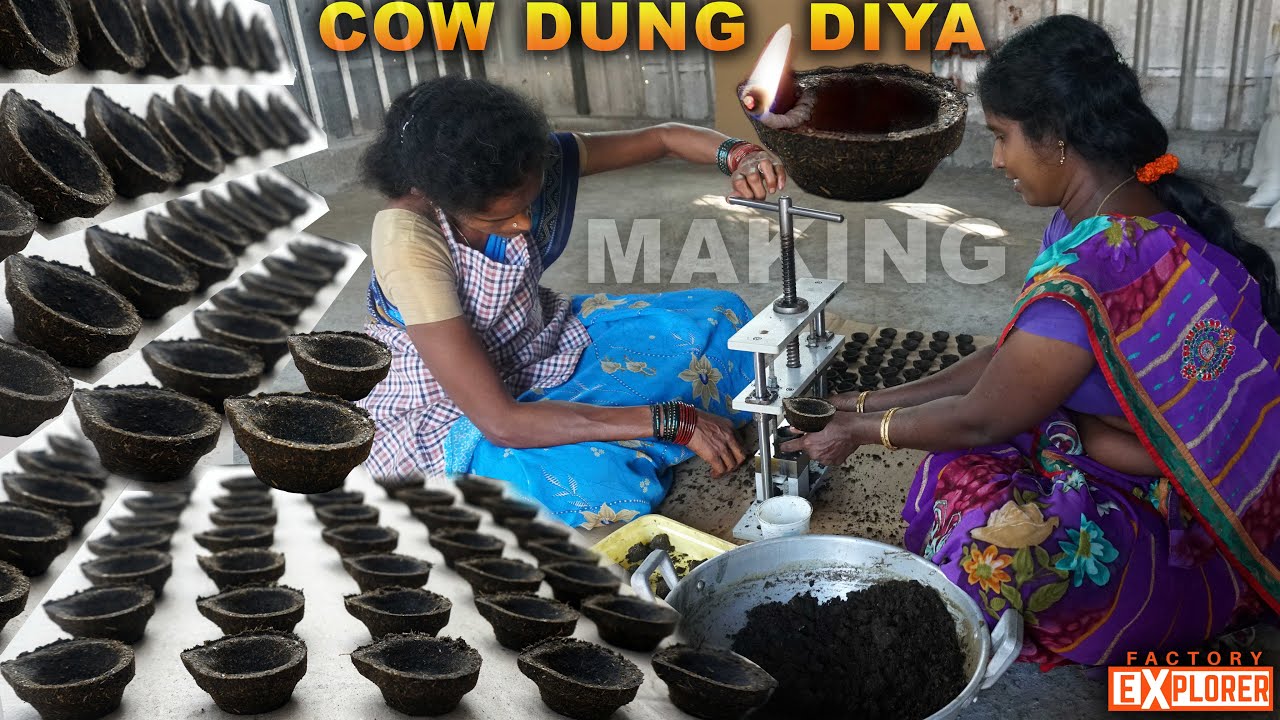 Cow Dung Diya Or Lamp Making Panchagavya Lamp With English Subtitles Cow Dung Diya Or Lamp Making Panchagavya Lamp With English Subtitles