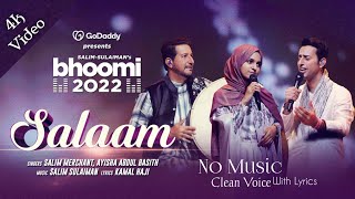 Salaam without music | Lyrics. GoDaddy India presents Bhoomi 2022 Ayisha Abdul Basith Salim Sulaiman
