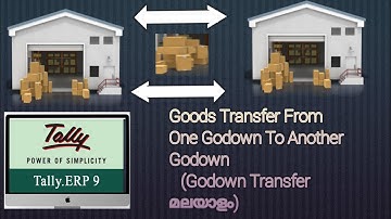 Godown Transfer In Tally Erp9 Malayalam...!!