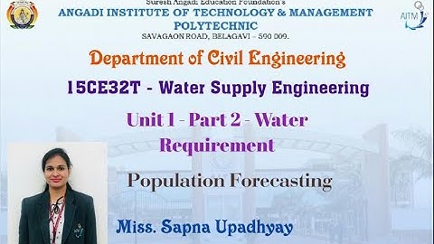 15CE32T - WSE - Lecture 9 - Population Forecasting