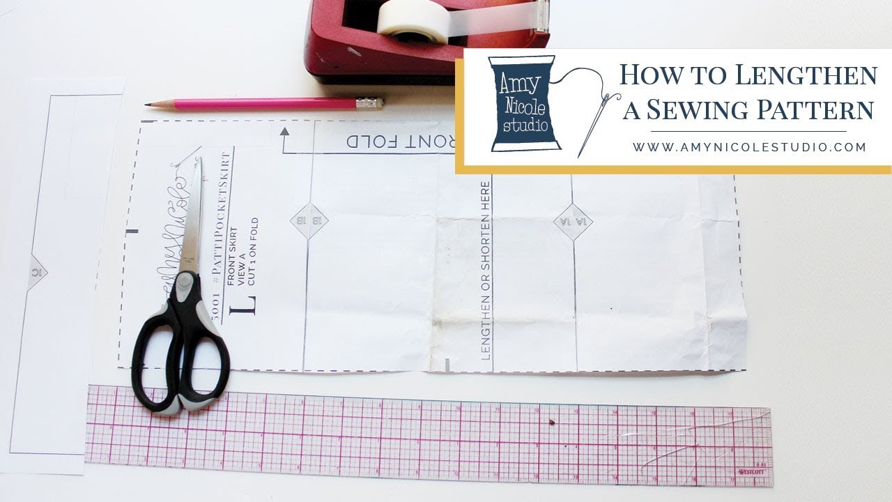 How To Lengthen A Sewing Pattern - YouTube