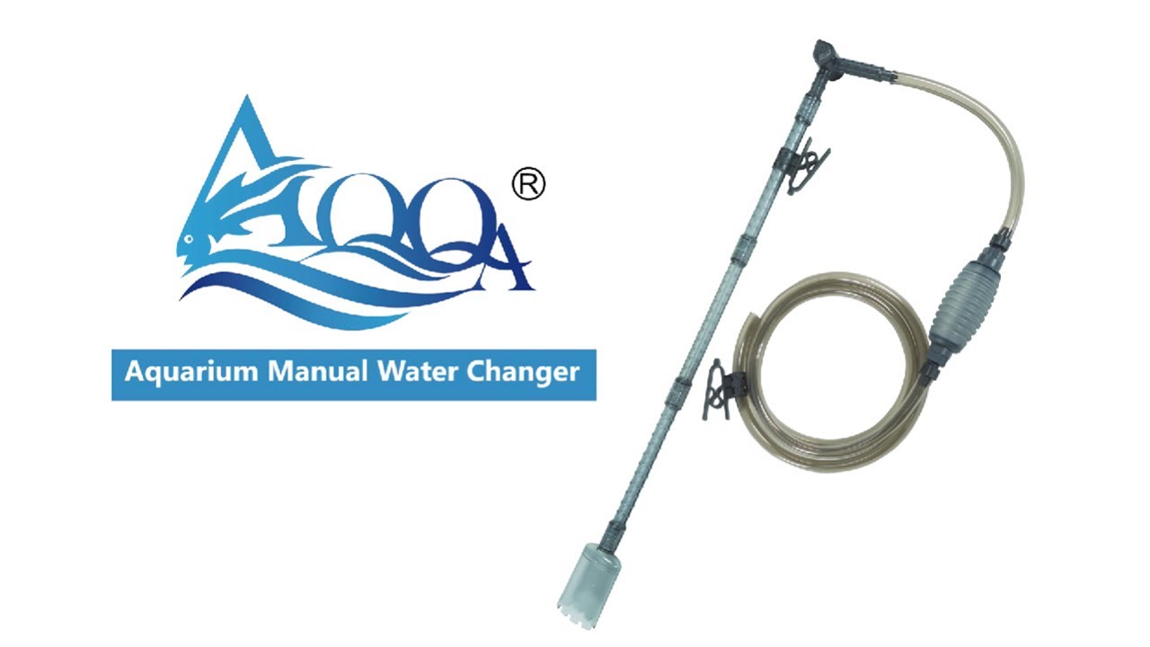 AQQA Manual Aquarium Vacuum Gravel Cleaner Siphon Water Changer Fish Tank