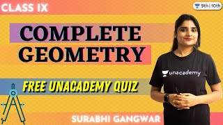 CBSE Class 9 : Complete Geometry Quiz | Free Unacademy Quiz | Unacademy Class 9 and 10