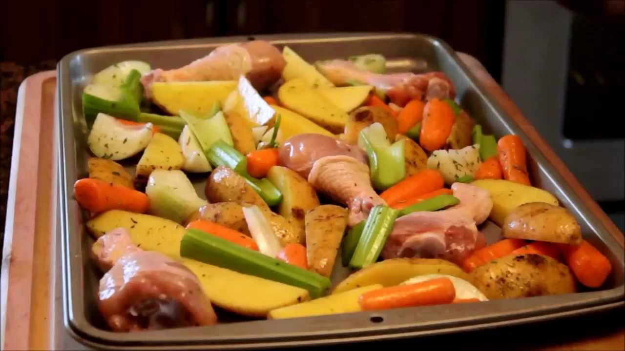 How To Cook Roasted Chicken Legs And Vegetables Youtube throughout Roasted Chicken With Vegetables