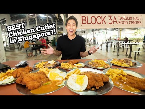 BEST CHICKEN CUTLET IN SINGAPORE?   Old School Western Food Eating Challenge   Singapore Street Food