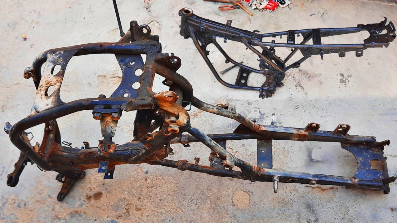 Motorcycle Frame Paint Recovery Bike Chassis Spray Painting Qamar