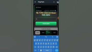 Frog Farm Daily Cipher Code | Frog Farm | 16 December | Frog Farm Daily Cipher Code video |