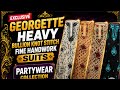PARTYWEAR GEORGETTE SUITS!! BULLION KNOT STITCH HANDWORK BEAUTIFUL COLLECTION