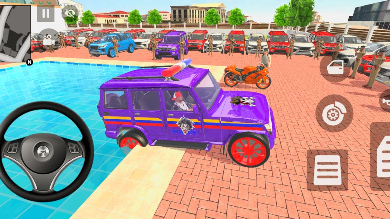 🚀Modified Car Game:Franklin Order 😱In Indian Scorpio♥️And Foutuner🥳drives A Police SUV Game🎮💥