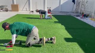Laying and Nailing Artificial Grass | How to Install Artificial Turf screenshot 5
