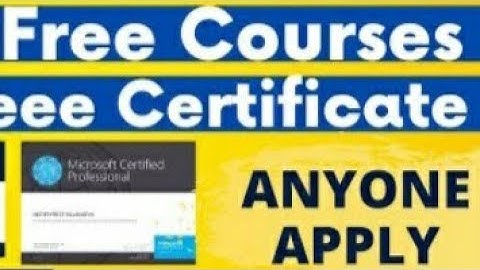 Watch "Free Microsoft Certification Courses | Microsoft Cloud Skill Challenge |