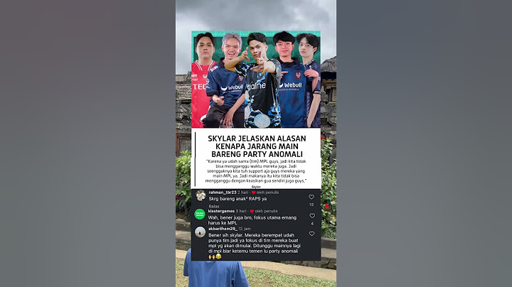 ALASAN SKYLAR JARANG MAIN BARENG PARTYAN ANOMALI #rrq #skylar #mlbb
