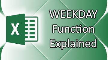 How to use WEEKDAY Function in Excel 2016