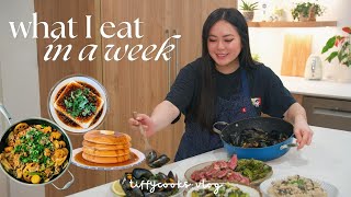 *realistic* what i eat in a week + grocery shop with me (easy comfort recipes)