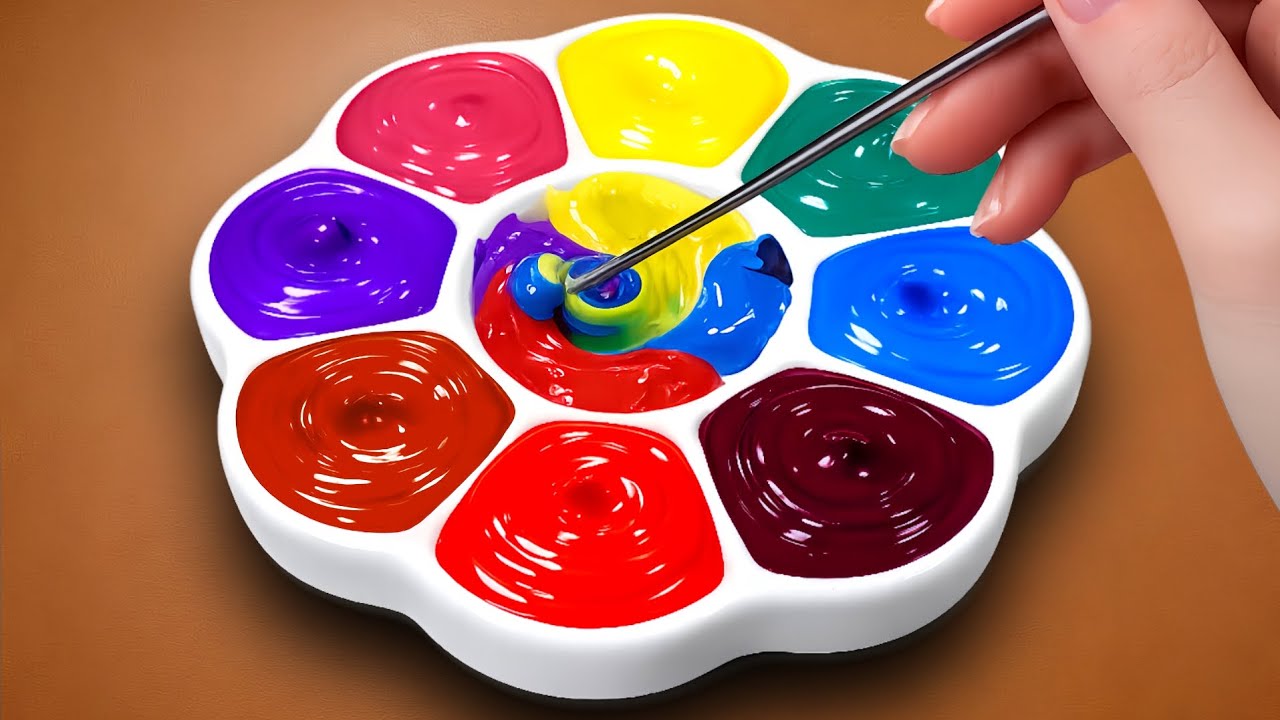 How to 9 Color Recipes made from Purple, Lemon, Cyan and Red | So Satisfying!