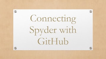 Connecting Spyder with GitHub