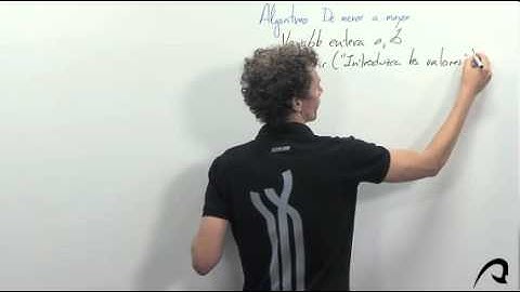 Algoritmo "De menor a mayor"