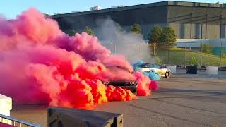 Dodge Viper 2021 vs. Charger Hellcat vs. Challenger Hellcat - Roadkill Nights - Tug of War Burnout