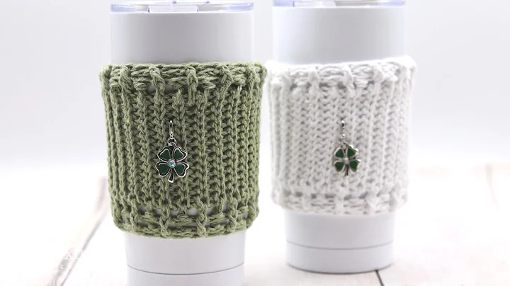 Stay cozy with this Irish-inspired cup cozy crochet pattern!