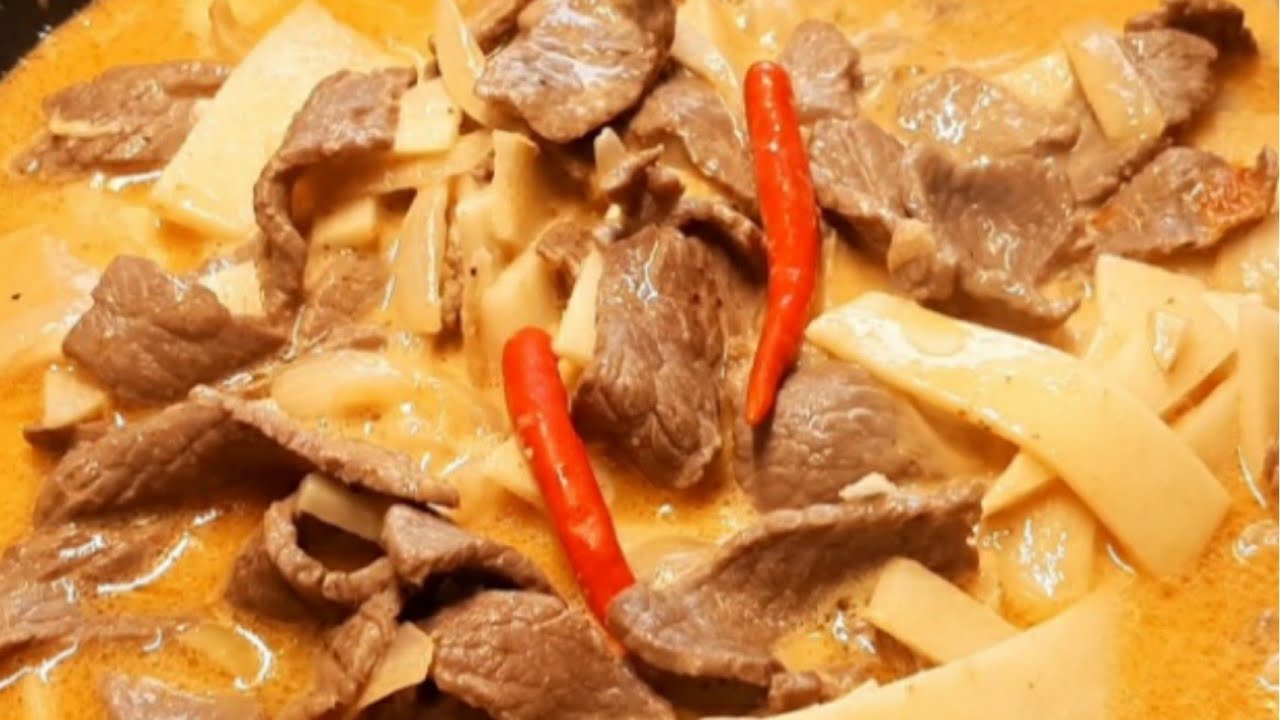 Beef with bamboo shoots| Ginataang Labong