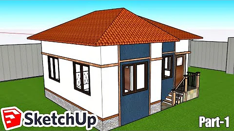 GETTING STARTED with SketchUp Free -Part 1 - Creating a House Model II Tutorial for Beginners
