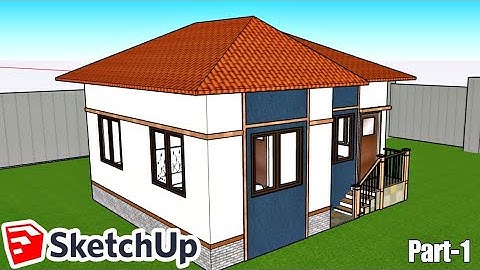 GETTING STARTED with SketchUp Free -Part 1 - Creating a House Model II Tutorial for Beginners