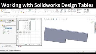 Working with Solidworks Design Tables