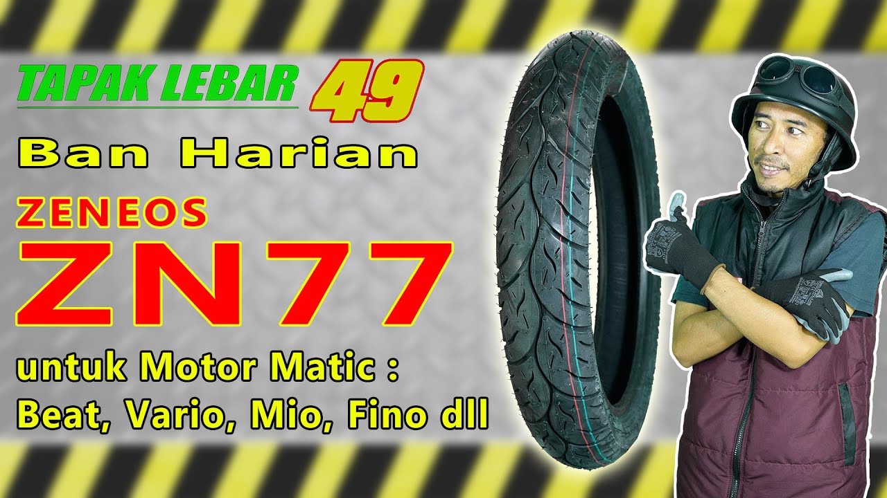 Ban ZENEOS ZN77 80/90-14 Ban Motor Matic untuk Harian