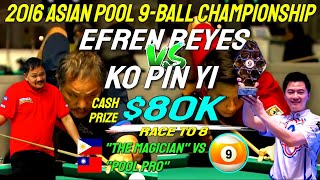 Epic Battle: Efren Reyes takes on Ko Pin Yi in 2016 ASIAN Pool Championship