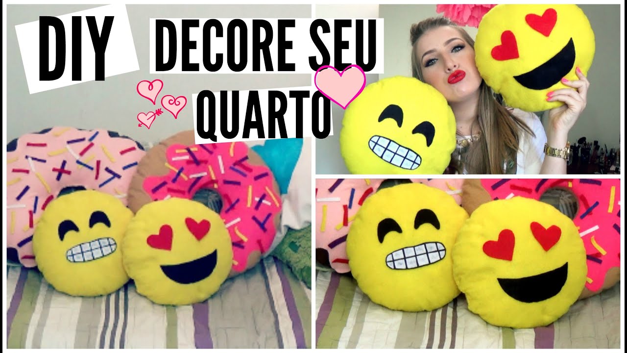 DIY: ALMOFADA DE EMOJI ♡ Decore seu Quarto