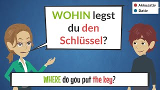 Deutsch lernen mit Dialogen | der Akkusativ | german grammar | Deutsch A2