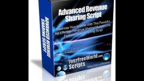 Advanced Revenue Sharing Script Admin area - How to Use