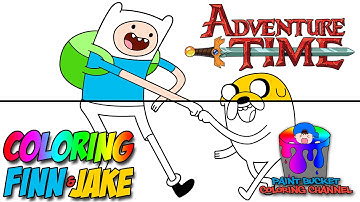 How to Color Finn and Jake Coloring Page - Adventure Time Coloring Book Cartoon Network